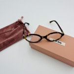 미우미우 리가드 선글라스 안경 블루 렌즈 호피 프레임 : 디얼럭스