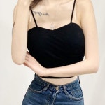 끈나시 크롭나시 브라티셔츠 여름 레이어드티 : 추천 가성비 사무실