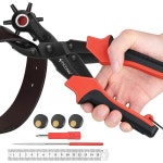 TICONN 가죽 홀 펀치 공구 세트 벨트용 헤비 듀티 멀티 사이즈 시계 밴드 플라스틱 패브릭 Standard : 베르27.