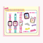 미미 스마트워치 손가락으로 톡톡 18가지 앱 스크랩 케이스 꾸미기 장난감 : 애들랜드토이스토어