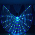 무대 부채 춤 조명 인도 바 쇼 led 케이프 날개 소품 LED 글로우 색상 : 레브로망