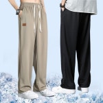 남자 여름 밴딩 아이스바지 세미 와이드팬츠 쿨바지 편한 통바지 : 이지포데이