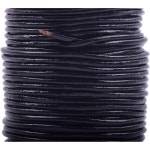 KONMAY 1 Skin 25 Yards 2.0mm 블랙 컬러 소프트 라운드 리얼 주얼리 가죽 코드 : 베르27.