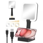 Benbilry 2 in 1 Handheld & Tabletop Makeup Mirror Black : 허쉬193