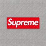 슈프림 Supreme 로고스티커 데칼 차량용 2번 빨강 흰색 5cm x 1.7cm : 펜툴