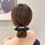 러블리 리본 진주 헤어끈 머리끈 2color : NEUL PUM STORE