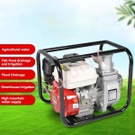 수중펌프 양수기 소형 자동 배수펌프 자체 프라이밍 가솔린 엔진 워터 펌프 농업 관개용 가정용 고압 흡입 6.5HP 2 인치 3 : 워터키