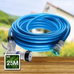 물 호스 KIMOS 고급 분사기 말랑 25M 세트 연결구 원예 세차 릴 : 젠커머스