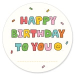 [꼬모멜로소] 해피버스데이 생일 스티커 어린이집 답례 선물 간식 포장 생일축하 데코스티커 : 젤리박스