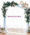 웨딩 야외 파티 스탠드 장식 풍선 꽃 프레임 금속 사각 아치 : 에스씨에이전시