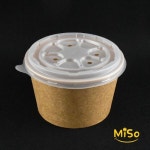 850cc 크라프트 일회용 종이용기 닭강정포장 100세트 : 미소팩몰