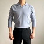 소프트 오픈 카라 니트 15 colors : 맨즈위크