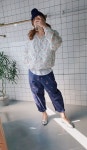 오버핏 플라워 바람막이 윈드 점퍼 : 제이엠스토리