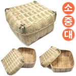 대나무 정사각 석작 선택 / 죽제품 대나무석작 대나무찬합 대나무도시락 이바지함 폐백함 한과상자 떡상자 : 코지마트