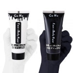 Go Ho 블랙 바디 페인트 세탁 가능(67.2g(2.3온스)), 수성 페이스 페인트, 화이트+블랙 : 미국-직구