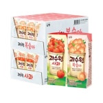 과수원 사과/복숭아 190ml 24+24팩 (총 48팩) 대용량 어린이집 간식 교회 : 통일샵