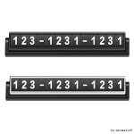 주차 번호판 듀얼 시크릿 넘버 차량 전화 번호 핸드폰 자동차 판 알림판 연락처 차량용 : 리빙 7