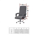 방수 탄성 의자바닥 의자 커버 먼지 방지 회전 스트레치 사무실 컴퓨터 책상 좌석 이동식 S/M/L F8674 : 해외구매4