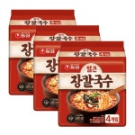 농심 얼큰 장칼국수 4입 3개 (총12개) 맛있는 라면 즉석 한끼 간식 밥 라멘 점심 박스 면 종류 가격 차박 음식 여행 캠핑 야식 : 통일샵