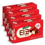 롯데 티코 아이스크림 밀크초코 510ml (15개입) 4곽 간식 초등 중등 학생 어린이집 : 통일샵