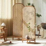 라탄파티션 인테리어소품 원목파티션 이동식 가리개 : 오구사구상회