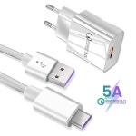 원플러스 7 프로 6T 7T USB C 타입 슈퍼 충전 케이블, 고속 충전 QC 3.0 충전기, 샤오미 레드미 7, 8, 8A, 노트 7, 8, 8T 용, 5A... 