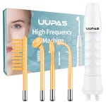 고주파 페이셜 원드 UUPAS 휴대용 핸드헬드 스킨 머신 4Pcs 오렌지 유리 튜브 : 아이디세븐