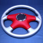 엠엔엘 더블제이(WJ) 레이싱 가죽 튜닝핸들 350파이(레드+실버) : 맥스오토