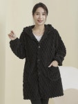 겨울 신상 양기 보온가운에 기모에 도톰한 패션 상의 아우터 작은 키 짧은 외투 작업복 : 로세비키