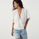 ZARA 자라 레이스 와이드 슬리브 탑 3666/076 : 밋 해이븐