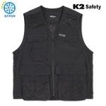 K2 Safety VE-2601(BK) 여름 작업용 조끼 베스트 : 엄지작업복