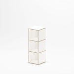 BLIKA HPL 자작나무 원목 모듈선반 폭400 3단(화이트) W400 x H1166 x D255mm : 쑥부쟁이다