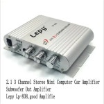 카오디오증폭기 Lepy Lp-838USB 블루투스 5.0 미니 2.1, 3 채널 스테레오 컴퓨터, 자동차 앰프, 슈퍼 베이스 서브우퍼, 100% 정품 브랜드... 