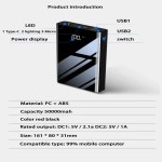 50000 MAH LED 디스플레이 파워 팩, 20W PD 고속 충전 장착, 휴대용 모바일 Poverbank, 신제품 : 천월종합물류