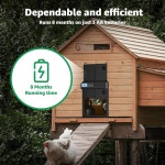 닭장 새장 ATUBAN 자동 문짝 배터리 구동 타이머 제어 가금류 LCD 디스플레이 핀치 방지 기능 : 맥가이버마켓