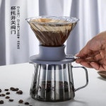 유리 커피 핸드 브루잉  컵 포트 세트 용품 v60 나선형 필터 : 백호무역사