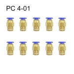 100PCS PC 4-01 4MM 호스 튜브 공압 피팅 공기 커넥터  Connecors Fitttings 남성 스레드를 통해 똑바로 : 백호무역사