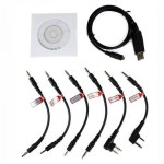2pcs 워키 토키 6-in-1 USB 프로그래밍 케이블 세트 Baofeng Motorola Yaesu Icom 휴대용 CB 라디오 5R 82 Puxing PX-888 : 스타카토SHOP