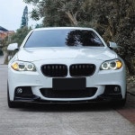 ABS 자동차 앞 턱 범퍼 립 및 스포일러 스플리터 디퓨저 바디 키트, BMW 5 시리즈 F10 F11 M 스포츠 2011-2017, 광택 블랙, 3 개 : 린저씨요