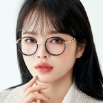 블루라이트차단 가벼운 동글이 뿔테 금테 안경테 명품 변색렌즈안경 : 2DITOR 투디터
