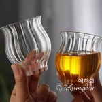 [다도 꽃차 냉침차 보이차] 예향원 핸드메이드 가든플라워 글라스 찻잔 C-5436 : 예향원