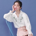 봄 쉬폰 셔츠 여성 자수 옷깃 긴 소매 느슨한 블라우스 학생 랜턴 소매 프레피 스타일 레저 탑 H9166 : 케이만상객주