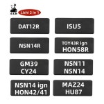 Lishi 2 in 1 도구 ISU5 DAT12R NSN14 NSN11 MAZ24 CY24 GM39 HON58R TOY43R IGN HON42 41 NSN14 IGN : 감사합니다구