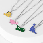 KIDS 써지컬스틸 미아방지 공룡 체인 목걸이 212K 옐로우 유아동 각인 맥시마프로젝트 : 맥시마프로젝트