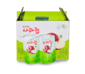 강원도 평창 부사 100% 사과즙 120mL 50포 : 평창사과 사드래농원