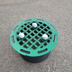 [전체규격] 대명건축자재 주물 원형 맨홀 스틸 그레이팅 배수구 뚜껑 골프원형400 : 대명건축자재