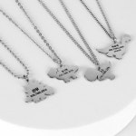 KIDS 써지컬스틸 미아방지 공룡 체인 목걸이 212K 옐로우 유아동 각인 맥시마프로젝트 : 맥시마프로젝트