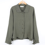 (도매야)팅글 거즈면 빈티지 카라 셔츠/롱티/맨투맨/롱셔츠/이너티/빅사이즈/신상 : 도매야