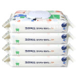 크리넥스 잘닦이는 엠보싱 물티슈 캡형 점보 70매x4팩 : 주식회사 올바른 -올핏