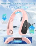 냉풍기 선풍기 GAITIR Neck Air Conditioner 5000mAh Portable Fan with Semiconductor Cooling Airflow Bladeles : 벨디온
